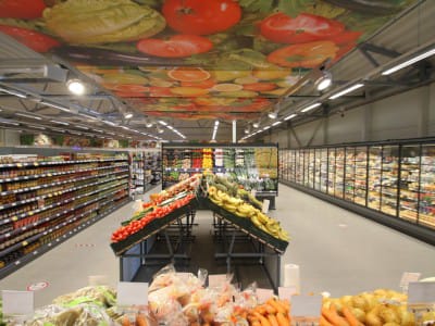 VVN team levererade leveransutrustning och monteringsarbeten i butikskedjans nya butik "TOP" i Sigulda.12